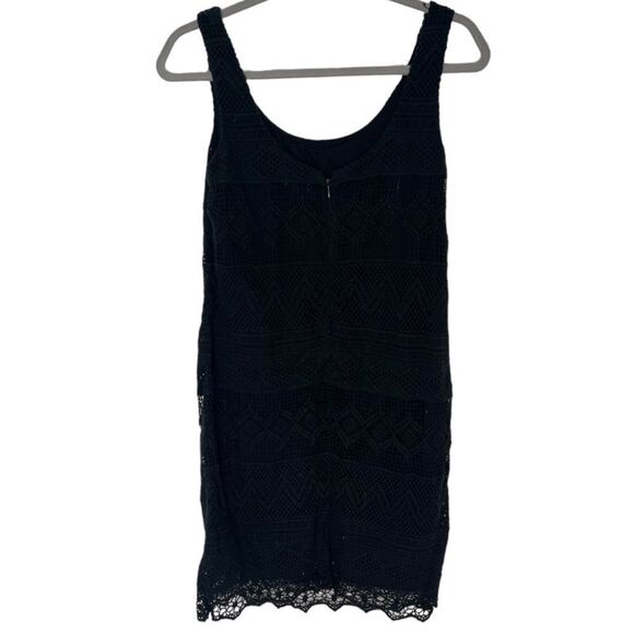 J Crew Factory Little Black Dress with Crochet Overlay - Picture 3 of 7